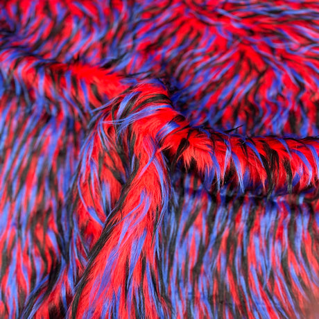 Faux Fur Fabric Three Spike Shaggy Colorful