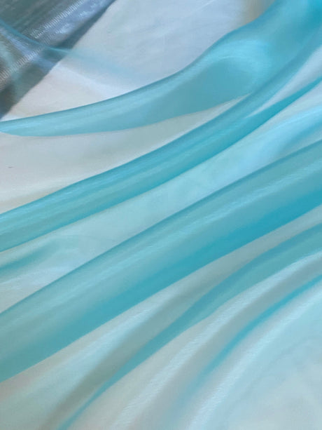 Shimmering Crystal Organza Turquoise