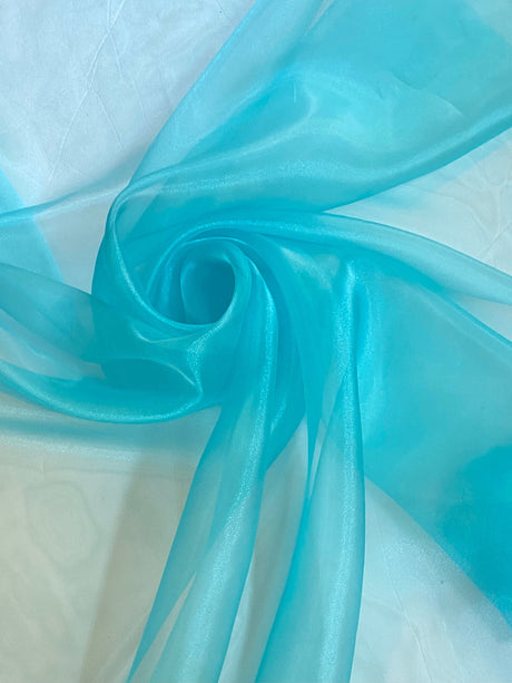 Shimmering Crystal Organza Turquoise