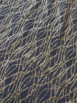 Gold Glitter Lace on Mesh