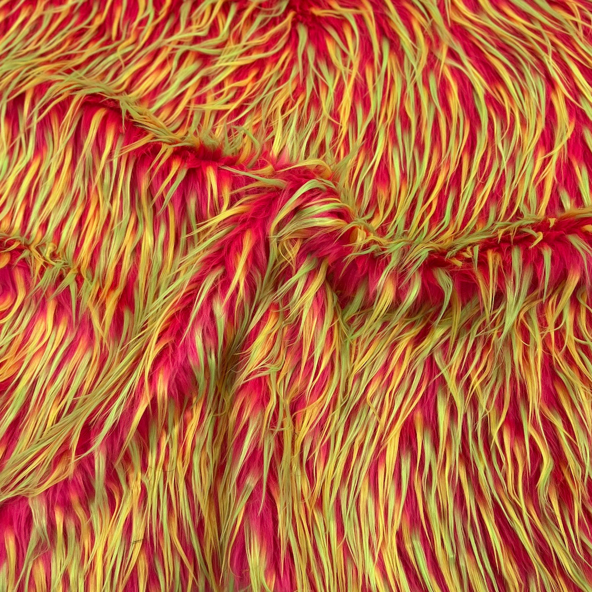 Faux Fur Fabric Three Spike Shaggy Colorful