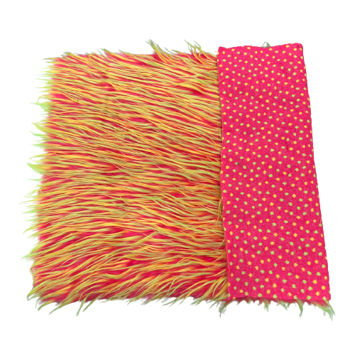Faux Fur Fabric Three Spike Shaggy Colorful