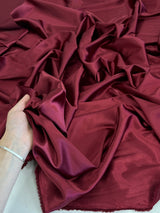 Burgundy Luxury Silky Stretch Satin