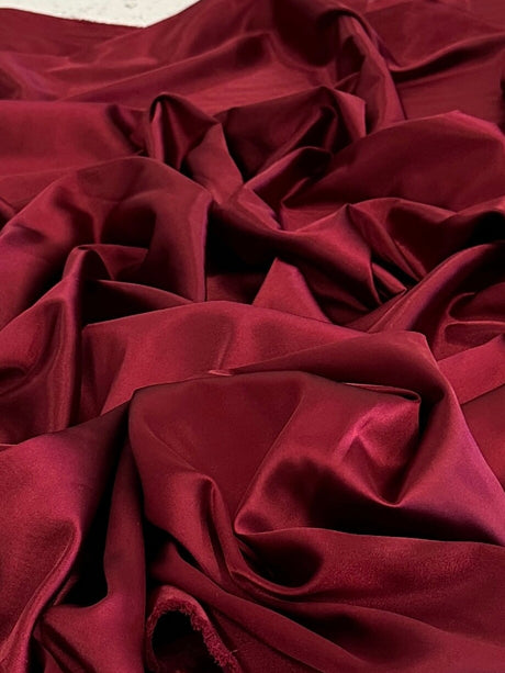 Burgundy Luxury Silky Stretch Satin