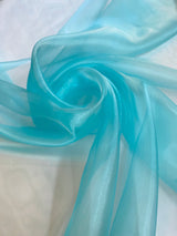 Shimmering Crystal Organza Turquoise