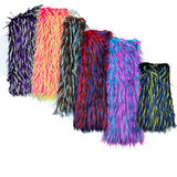 Three Spike Shaggy Faux Fur Fabric - 100 Percent Polyester Fabric, Multi Color Shaggy Texture, 60" Width, 1.5-2" Pile Length (1 Yard)