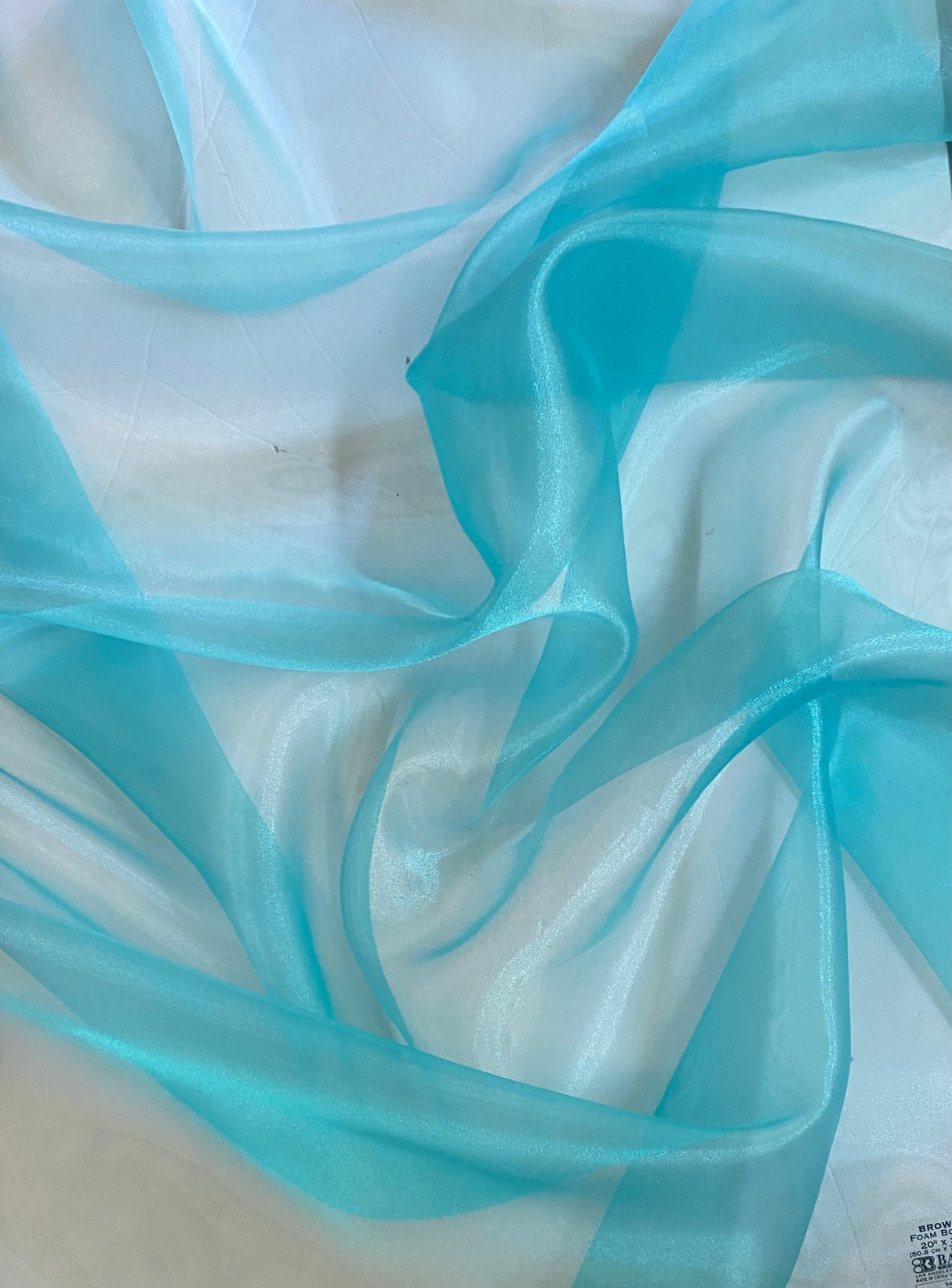 Shimmering Crystal Organza Turquoise