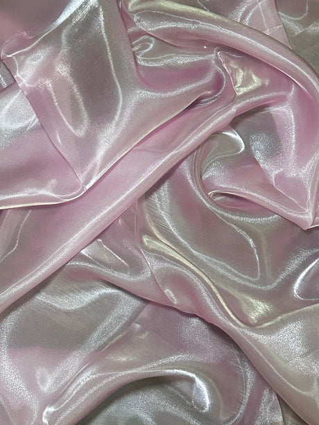 Liquid Shimmery Organza Baby Pink