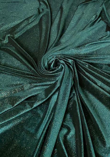 Shimmer Stretch Velvet Hunter Green