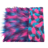 Three Tone Shaggy Faux Fur Fabric - Three Tone Faux Fur Fabric, 60" Width, 4" Pile Length (1 Yard)