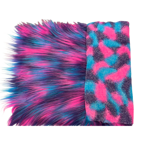 Three Tone Shaggy Faux Fur Fabric - Three Tone Faux Fur Fabric, 60" Width, 4" Pile Length (1 Yard)