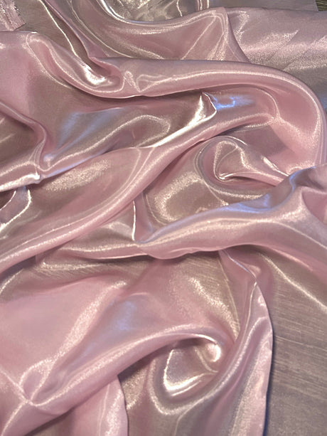 Liquid Shimmery Organza Baby Pink