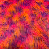 Three Tone Shaggy Faux Fur Fabric - Three Tone Faux Fur Fabric, 60" Width, 4" Pile Length (1 Yard)