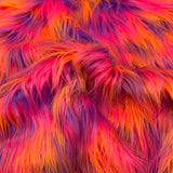 Three Tone Shaggy Faux Fur Fabric - Three Tone Faux Fur Fabric, 60" Width, 4" Pile Length (1 Yard)