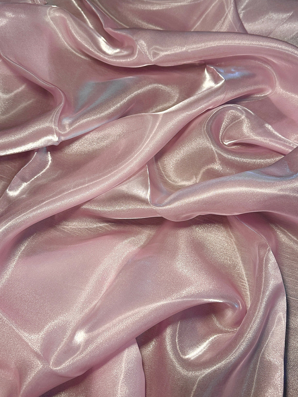 Liquid Shimmery Organza Baby Pink