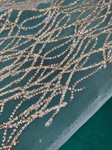 Gold Glitter Lace on Mesh