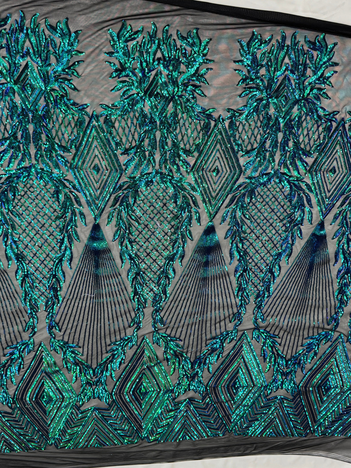 Stretch Sequin Mesh Emerald