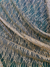Gold Glitter Lace on Mesh