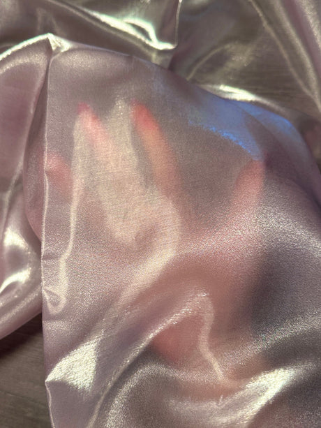 Liquid Shimmery Organza Baby Pink