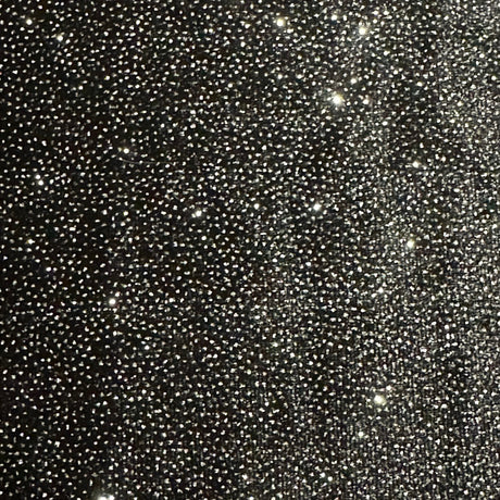 Glitter Velvet Fabric Black Silver 60"