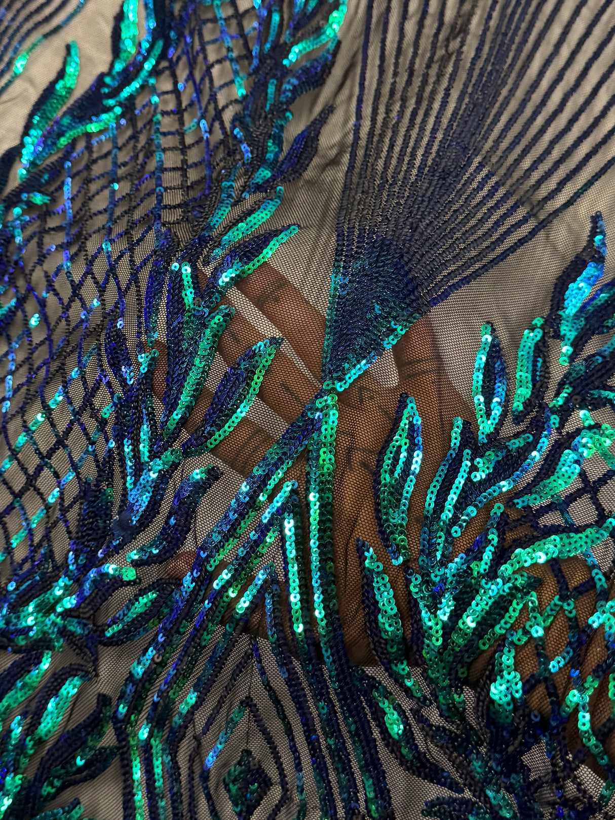 Stretch Sequin Mesh Emerald