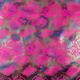 Nylon Spandex Anaconda Foil Fabric Fuchsia 60"