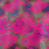 Nylon Spandex Anaconda Foil Fabric Fuchsia 60"