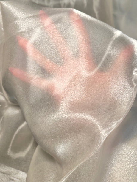 Liquid Shimmery Organza Ivory