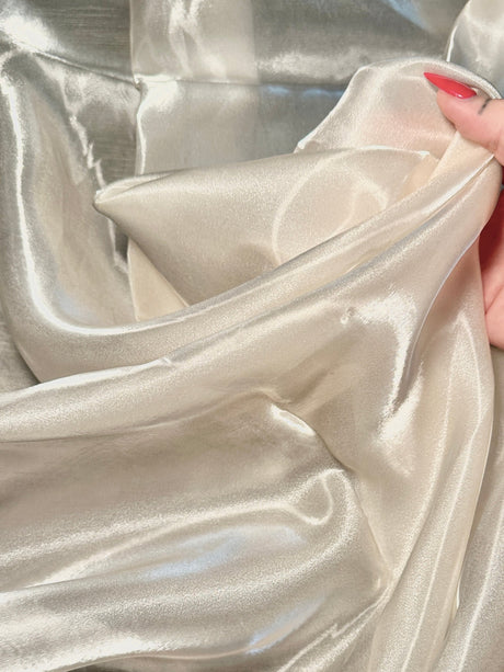Liquid Shimmery Organza Ivory