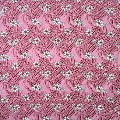Tiare Waves Polyester Fabric - Traditional Tattoo Wave Print, 60" Width (1 Yard)