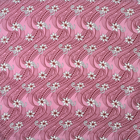 Polyester Fabric Tiare Waves Traditional Tattoo Print