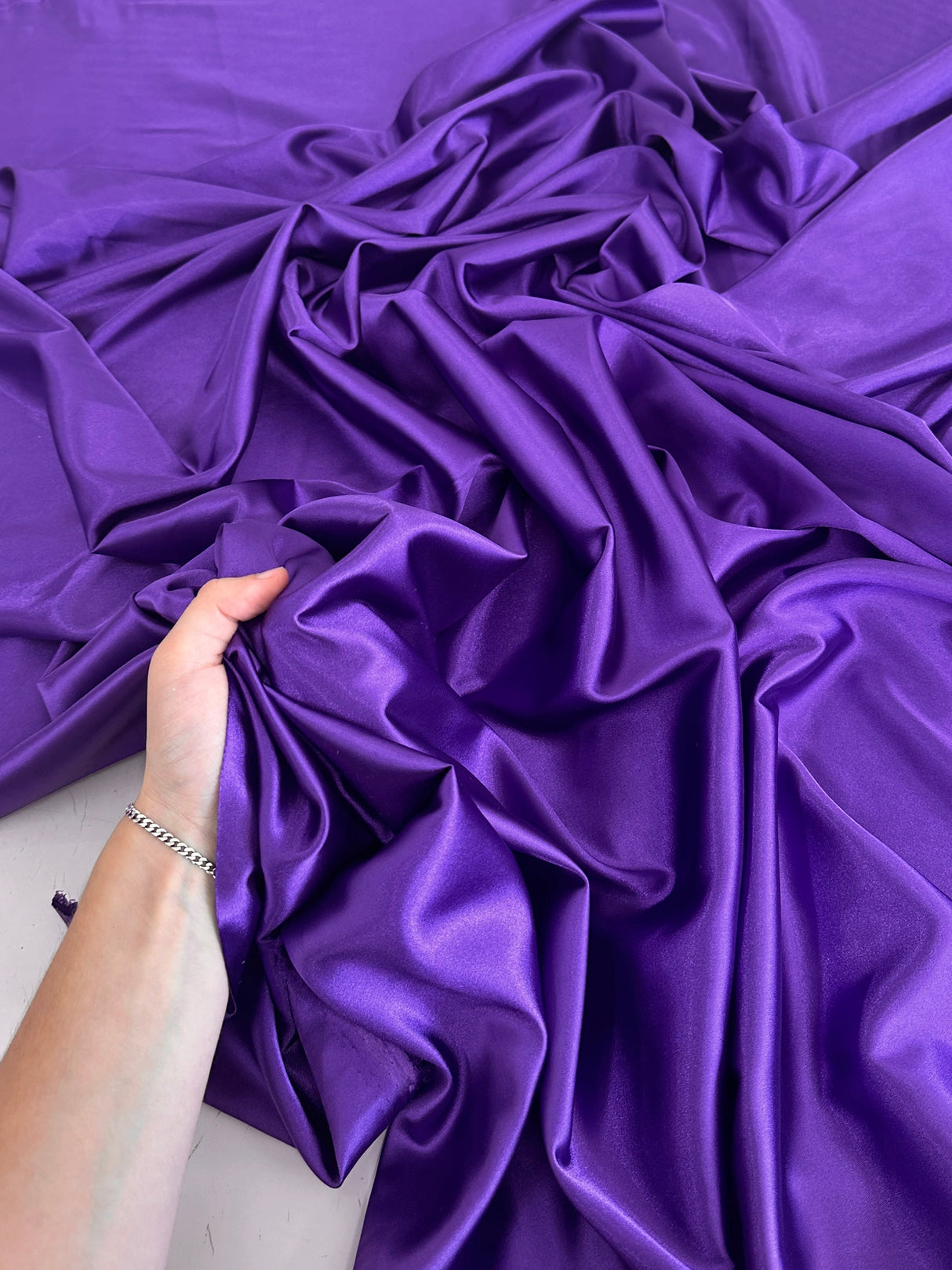 Purple Luxury Silky Stretch Satin