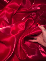 Liquid Shimmery Organza Cranberry Red