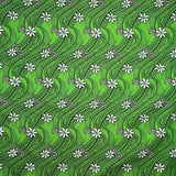 Tiare Waves Traditional Tattoo Polyester Fabric - Traditional Tattoo Waves Print, 60" Width (1 Yard)