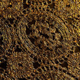 Polyester Galaxy Cord Embroidery Lace Fabric 50" Gold Copper