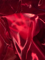 Liquid Shimmery Organza Cranberry Red