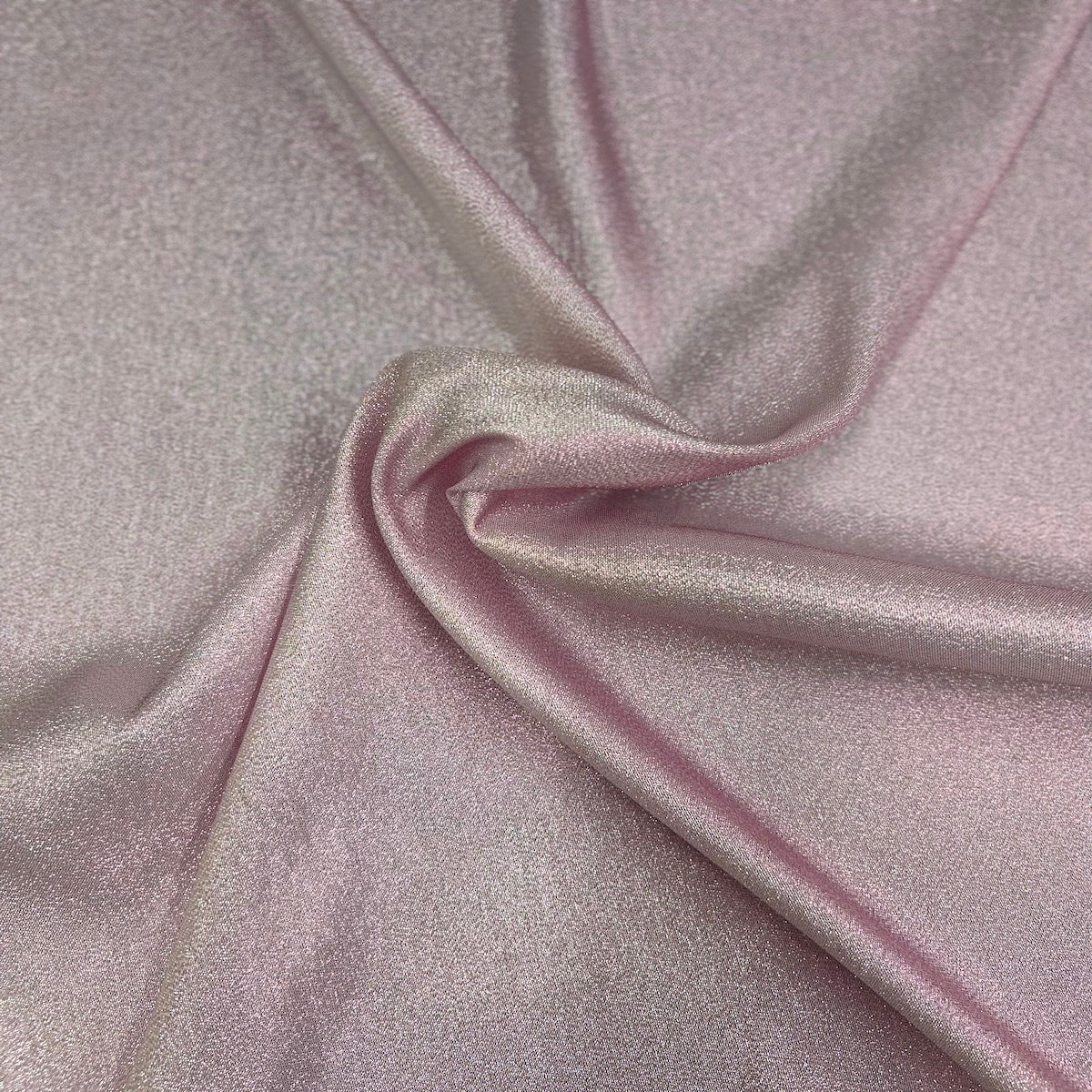 Iridescent Glitter Lurex Faux Satin Polyester Fabric - Lavender, Pink, Gold, Rose Gold, Silver Accent, 58" Width (1 Yard)