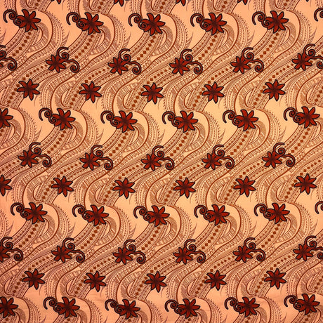 Polyester Fabric Tiare Waves Traditional Tattoo Print