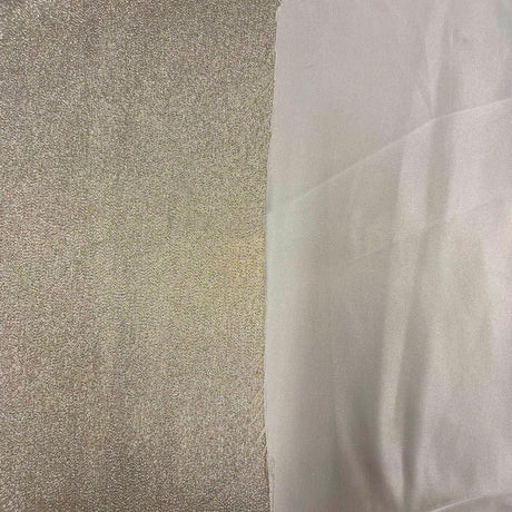 Iridescent Glitter Lurex Faux Satin Polyester Fabric - Lavender, Pink, Gold, Rose Gold, Silver Accent, 58" Width (1 Yard)
