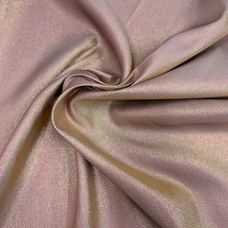 1 Yard Iridescent Glitter Lurex Faux Satin Fabric 58" Wide Shiny Polyester for Apparel & Decor