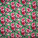Hibiscus Floral Print Polyester Fabric - Hibiscus Floral Print, 60" Width (1 Yard)