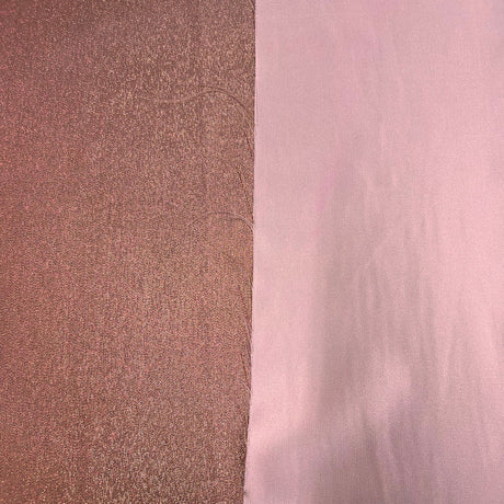Iridescent Glitter Lurex Faux Satin Polyester Fabric - Lavender, Pink, Gold, Rose Gold, Silver Accent, 58" Width (1 Yard)