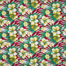 Polyester Fabric Multicolor Hibiscus Flowers