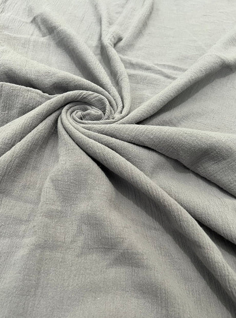 Gray Crinkle Cotton Gauze