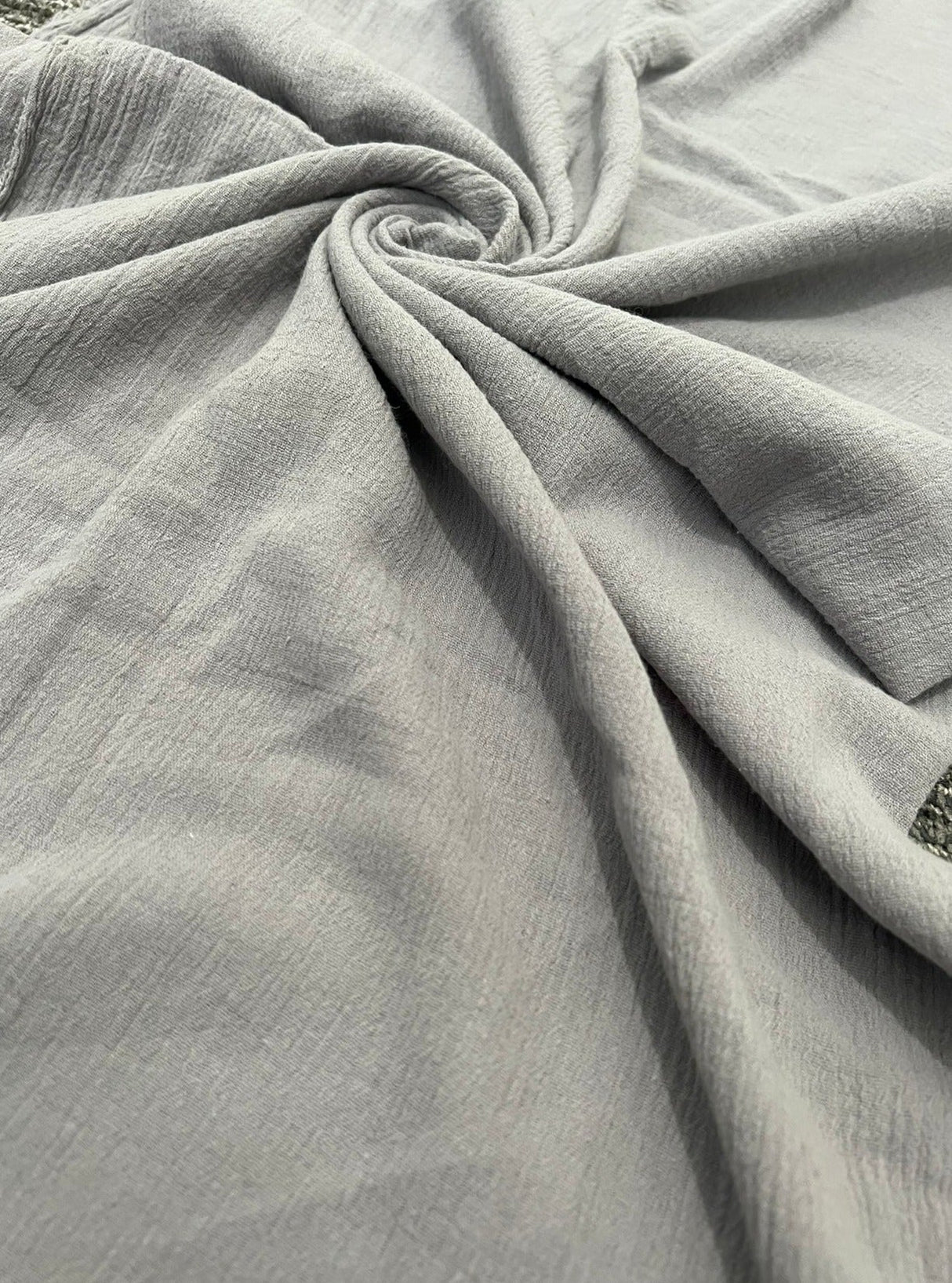 Gray Crinkle Cotton Gauze