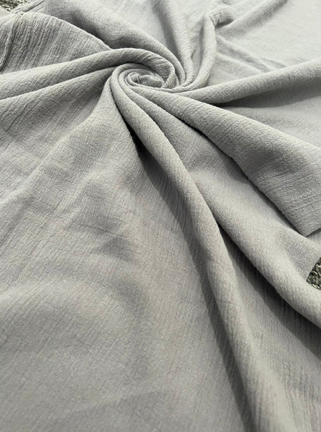 Gray Crinkle Cotton Gauze