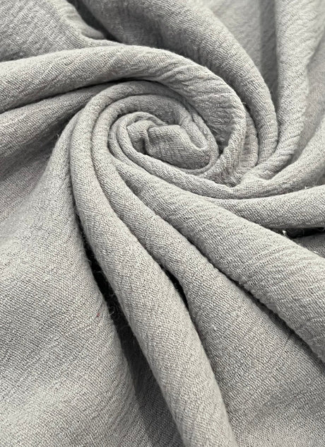Gray Crinkle Cotton Gauze