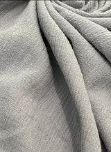 Gray Crinkle Cotton Gauze