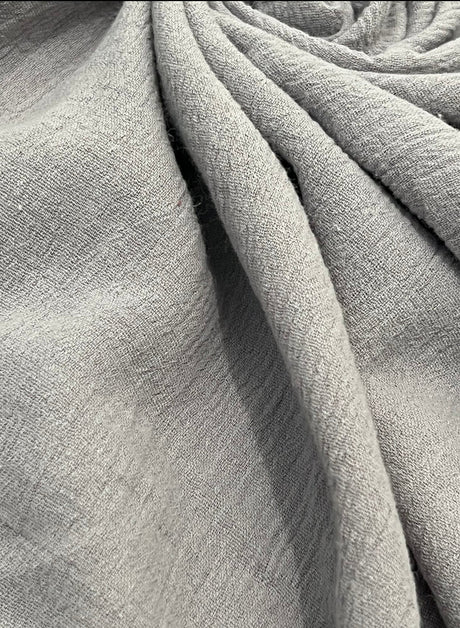 Gray Crinkle Cotton Gauze