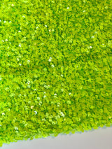 Sequin on Velvet Neon Green